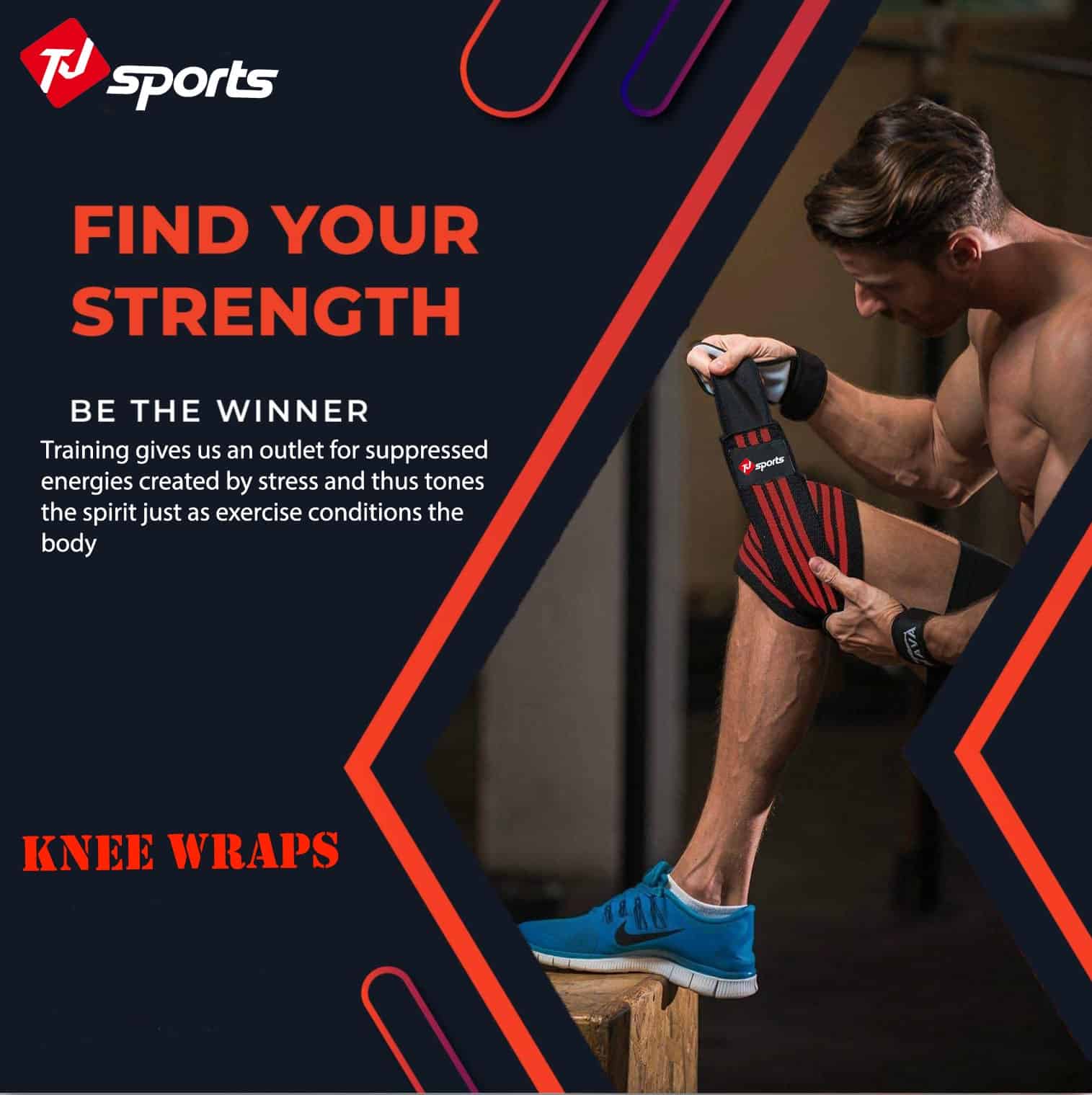 knee wraps red