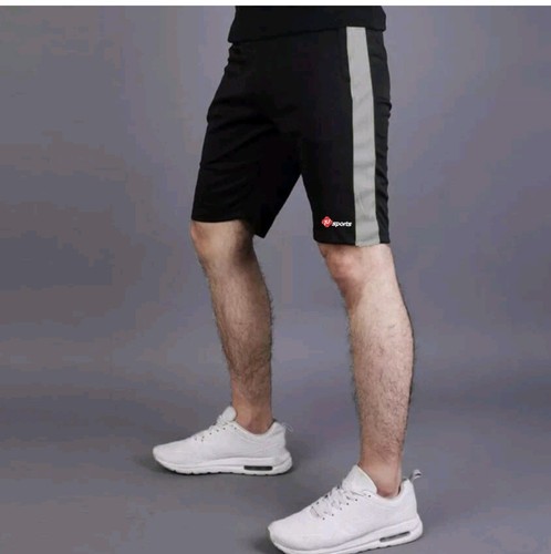 TJ Sports Running Shorts Black and White