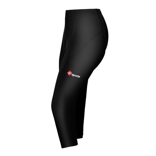 TJ Sports Women 3/4 Cycling Tights Purple detail
