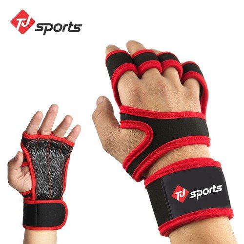 Neoprene and leather gym gloves side by side comparison
