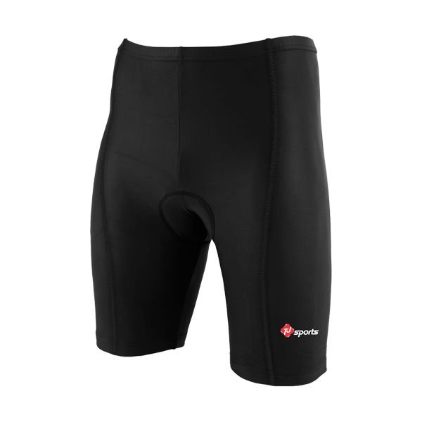 Men's black padded cycling shorts by TJ Sports
