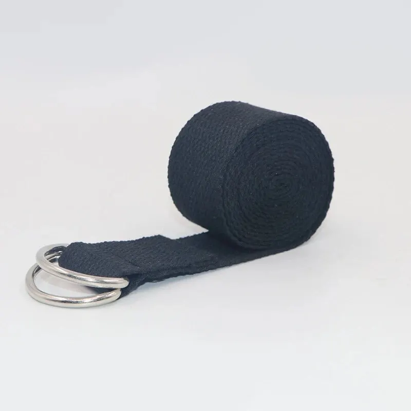 P8 Yoga Strap D-Ring Buckle Black